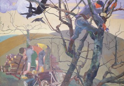 The Wood Gatherers (olej na płótnie) autorstwa Maurice Langaskens