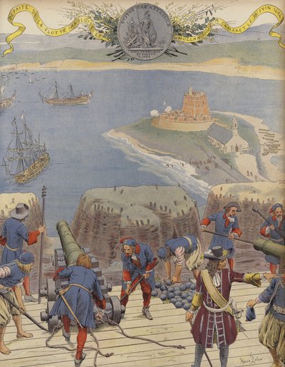 Bitwa pod Camaret autorstwa Maurice Leloir