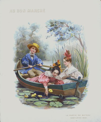 Żeglarstwo, kostiumy z 1830 r. (chromolitho) autorstwa Maurice Leloir