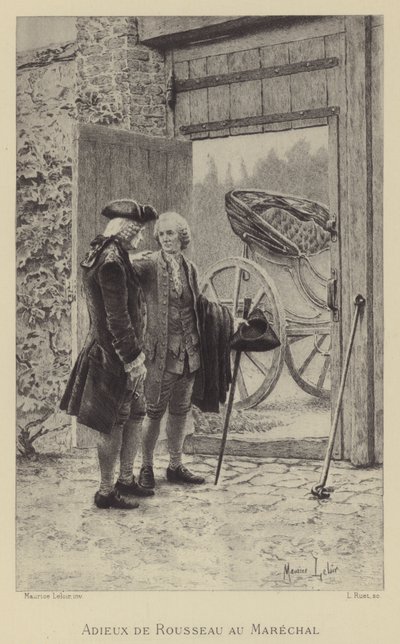 Pożegnanie Rousseau z Marszałkiem (wklęsłodruk) autorstwa Maurice Leloir