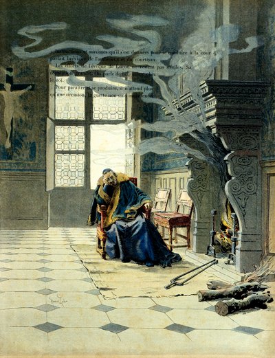 Historia Francji: w eveche Lucona, który został kardynałem Richelieu (Armand Jean du Plessis autorstwa Maurice Leloir