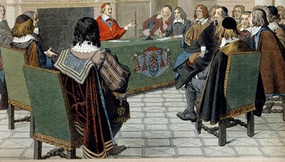 Historia Francji: kardynał Richelieu (Armand Jean du Plessis autorstwa Maurice Leloir