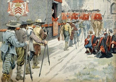 Historia Francji: W 1642 kardynał Richelieu autorstwa Maurice Leloir