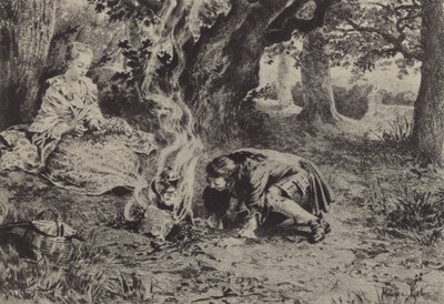 Ilustracja do księgi VI Wyznań Jean-Jacques Rousseau (rycina) autorstwa Maurice Leloir
