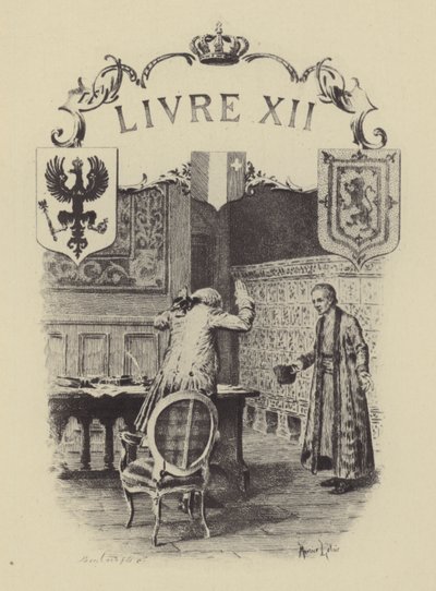 Ilustracja do księgi XII Wyznań Jean-Jacques Rousseau (rycina) autorstwa Maurice Leloir
