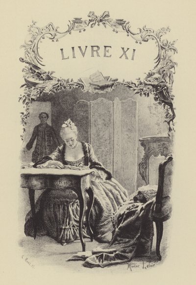 Ilustracja do księgi XI Wyznań Jeana-Jacquesa Rousseau (rycina) autorstwa Maurice Leloir