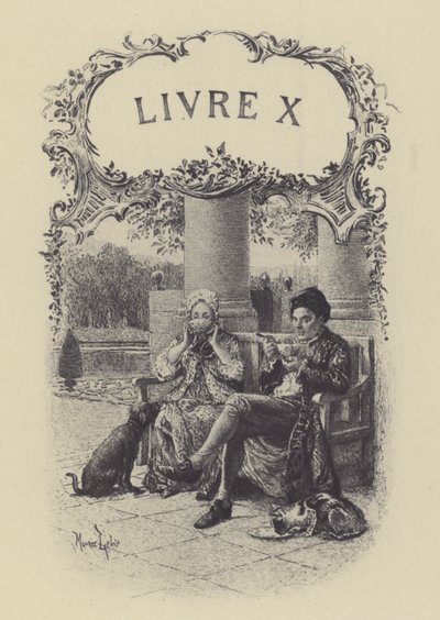 Ilustracja do księgi X Wyznań Jean-Jacques Rousseau (rycina) autorstwa Maurice Leloir