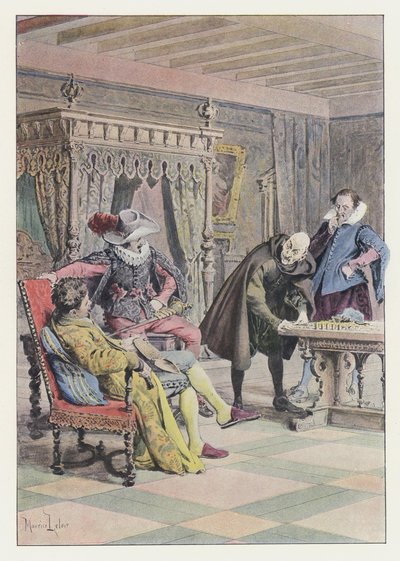 Ilustracja do Gil Blas (kolor lito) autorstwa Maurice Leloir