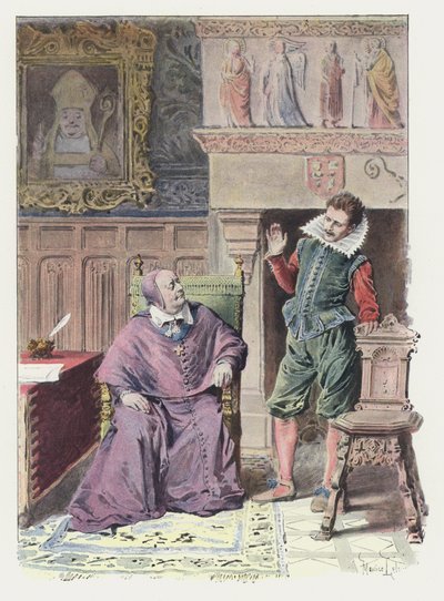 Ilustracja do Gil Blas (kolor lito) autorstwa Maurice Leloir