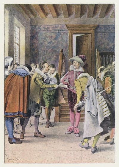 Ilustracja do Gil Blas (kolor lito) autorstwa Maurice Leloir