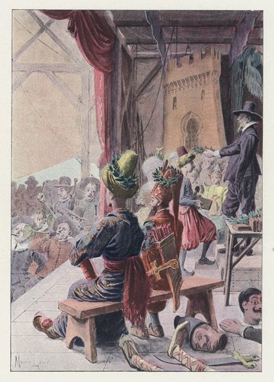 Ilustracja do Gil Blas (kolor lito) autorstwa Maurice Leloir