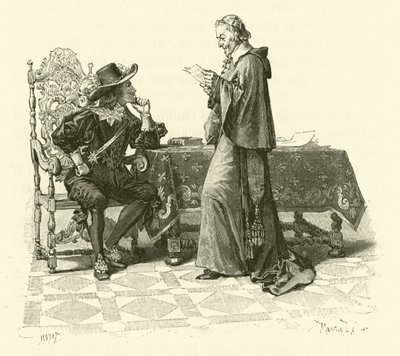 Ilustracja do Trzech Muszkieterów (rycina) autorstwa Maurice Leloir