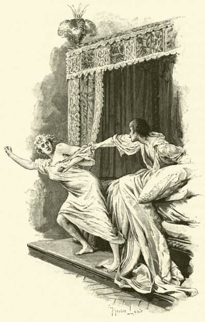 Ilustracja do Trzech Muszkieterów (rycina) autorstwa Maurice Leloir