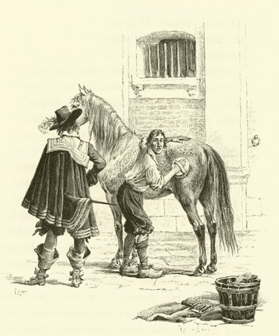Ilustracja do Trzech Muszkieterów (rycina) autorstwa Maurice Leloir