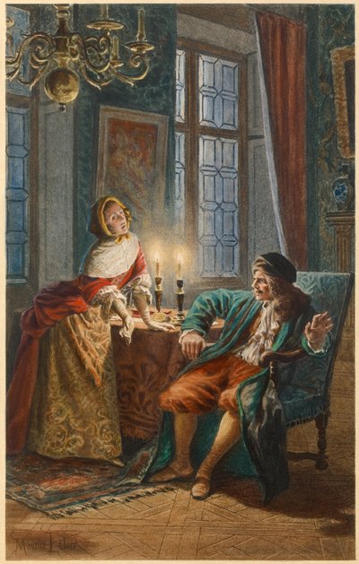 Moliere i Madeleine Bejart (ilustracja) autorstwa Maurice Leloir