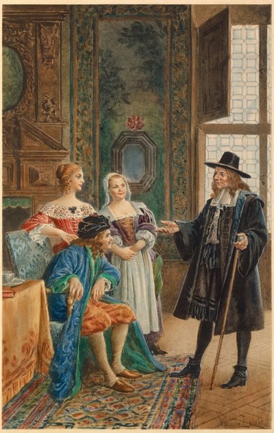 Moliere malade (ilustracja) autorstwa Maurice Leloir