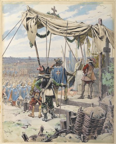 Richelieu przed bitwą, c. 1900. autorstwa Maurice Leloir