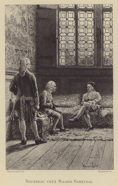 Rousseau odwiedza Georgela Keith autorstwa Maurice Leloir