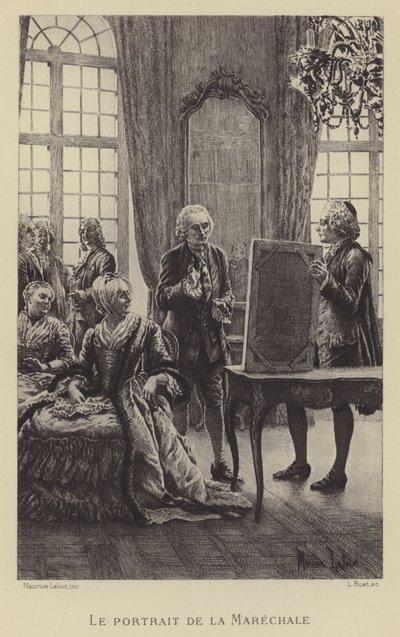 Portret Marechale (wklęsłodruk) autorstwa Maurice Leloir
