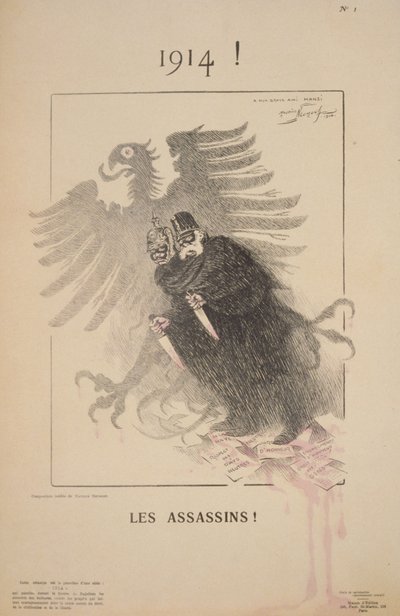 1914! Zabójcy! (litografia) autorstwa Maurice Louis Henri Neumont