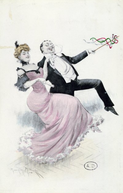 Joy of Living, pocztówka ok. 1900 (kolor lito) autorstwa Maurice Millière