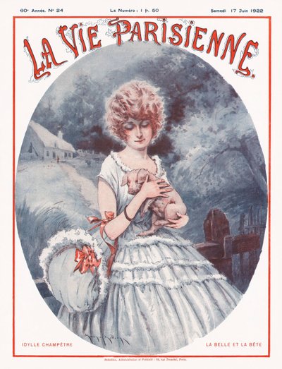 Okładka paryskiego magazynu Life, 1922 autorstwa Maurice Millière