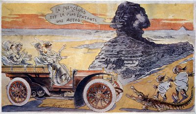 Mercedes to najbardziej niesamowity samochód, ok. 1900 r. (ilustracja) autorstwa Maurice Neumont