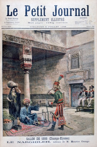 „Narguileh”, Egipt, 1896 r. autorstwa Maurice Orange