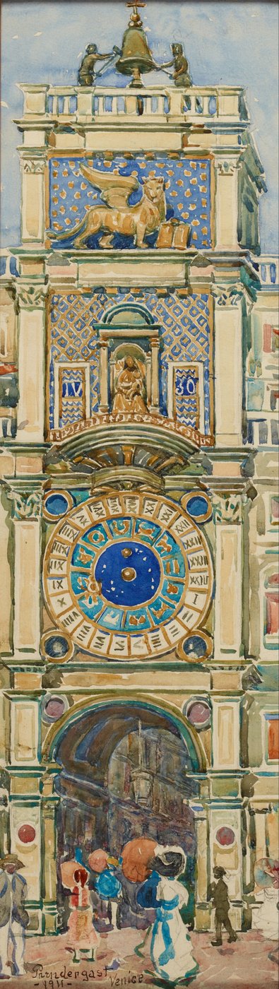 Uhrturm, Markusplatz, Venedig autorstwa Maurice Prendergast