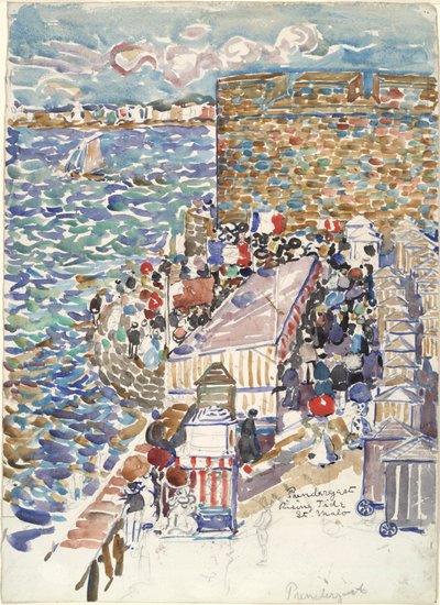 Wzbierający Przypływ, St. Malo autorstwa Maurice Brazil Prendergast