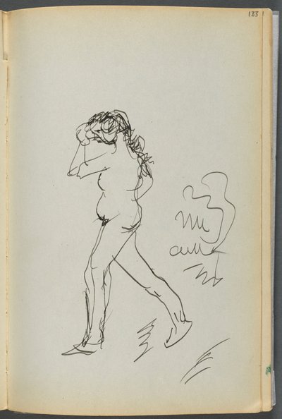 Szkicownik - Hotel Granite Shore, Rockport, strona 133: Nude Walking autorstwa Maurice Prendergast