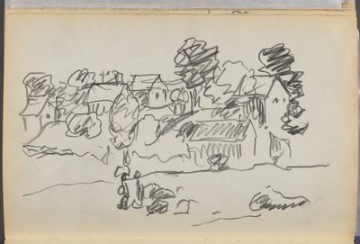 Szkicownik - Hotel Granite Shore, Rockport, strona 168: Domy autorstwa Maurice Prendergast
