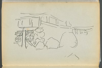 Szkicownik - The Granite Shore Hotel, Rockport, strona 178: Ogrodzenie autorstwa Maurice Prendergast