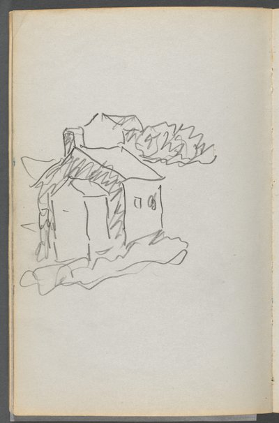 Szkicownik, The Dells, nr 127, strona 046: Dom autorstwa Maurice Prendergast