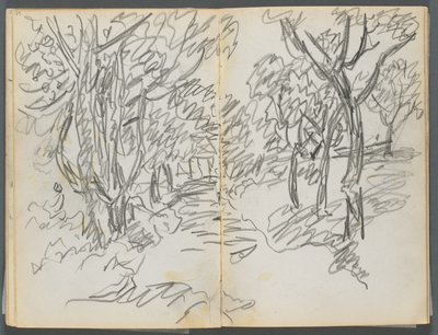 Szkicownik, The Dells, nr 127, strony 064 i 65: Krajobraz autorstwa Maurice Prendergast