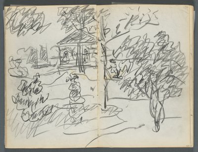 Szkicownik, The Dells, nr 127, strony 066 i 67: Krajobraz autorstwa Maurice Prendergast