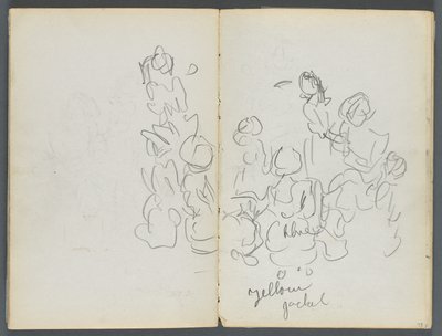 Szkicownik, The Dells, nr 127, strony 074 i 75: Rysunki z kolorowymi notatkami autorstwa Maurice Prendergast