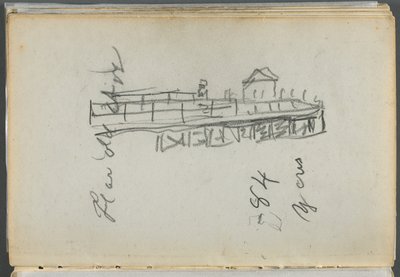 Szkicownik, The Dells, nr 127, strona 186: Dok autorstwa Maurice Prendergast