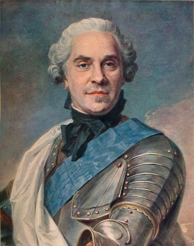 Marszałek Saksonii, c1748 autorstwa Maurice Quentin de La Tour
