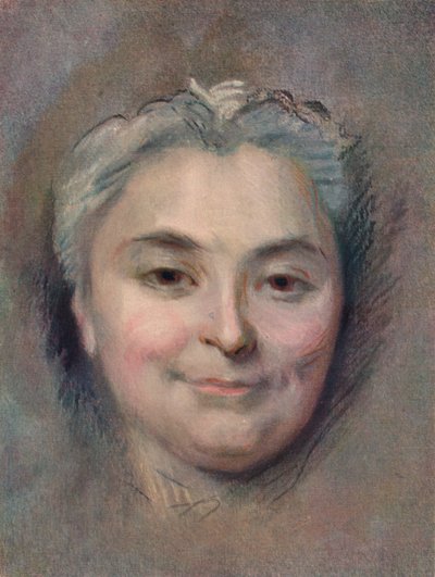 Przygotowanie do portretu Marie Catherine Dufloquet Reals, 1756 autorstwa Maurice Quentin de La Tour