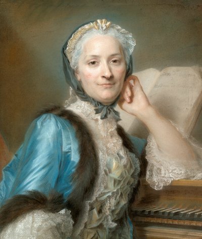 Portret Madame Anne-Jeanne Cassanéa de Mondonville, z domu Boucon (1708-1780) autorstwa Maurice Quentin de Latour