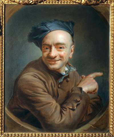 Autoportrait en rieur - Autoportret w śmiechu ... autorstwa Maurice Quentin de La Tour