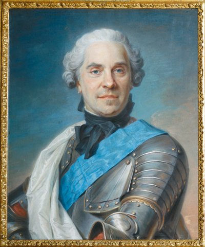 Marszałek Maurycy z Saksonii - Moritz, hrabia Saksonii, marszałek Francji ... autorstwa Maurice Quentin de La Tour