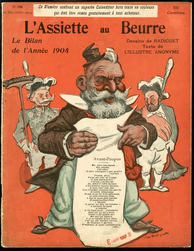 Okładka „L’Assiette au Beurre”, numer 195, Satyryczna w kolorach autorstwa Maurice Radiguet