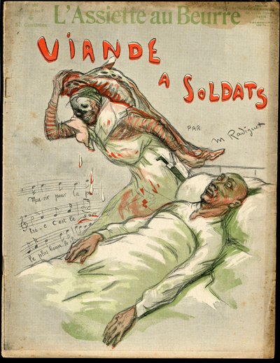 Okładka „L’Assiette au Beurre”, numer 368, w kolorze satyrycznym autorstwa Maurice Radiguet