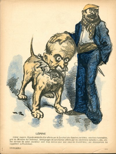 Talerz Maślany, numer 191, w kolorze satyrycznym autorstwa Maurice Radiguet