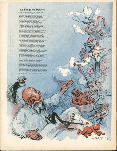 Talerz Maślany, numer 195, kolor satyryczny autorstwa Maurice Radiguet