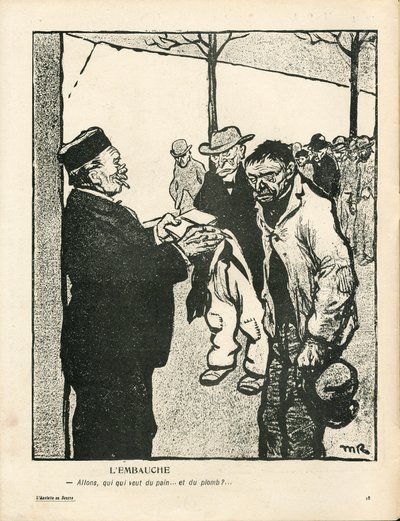 Talerz Maślany, numer 210, w kolorze satyrycznym autorstwa Maurice Radiguet