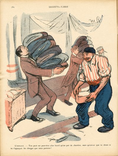 Talerz Maślany, numer 516, w kolorze satyrycznym autorstwa Maurice Radiguet