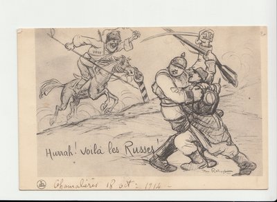 Pocztówka, satyryczna w N & B autorstwa Maurice Radiguet